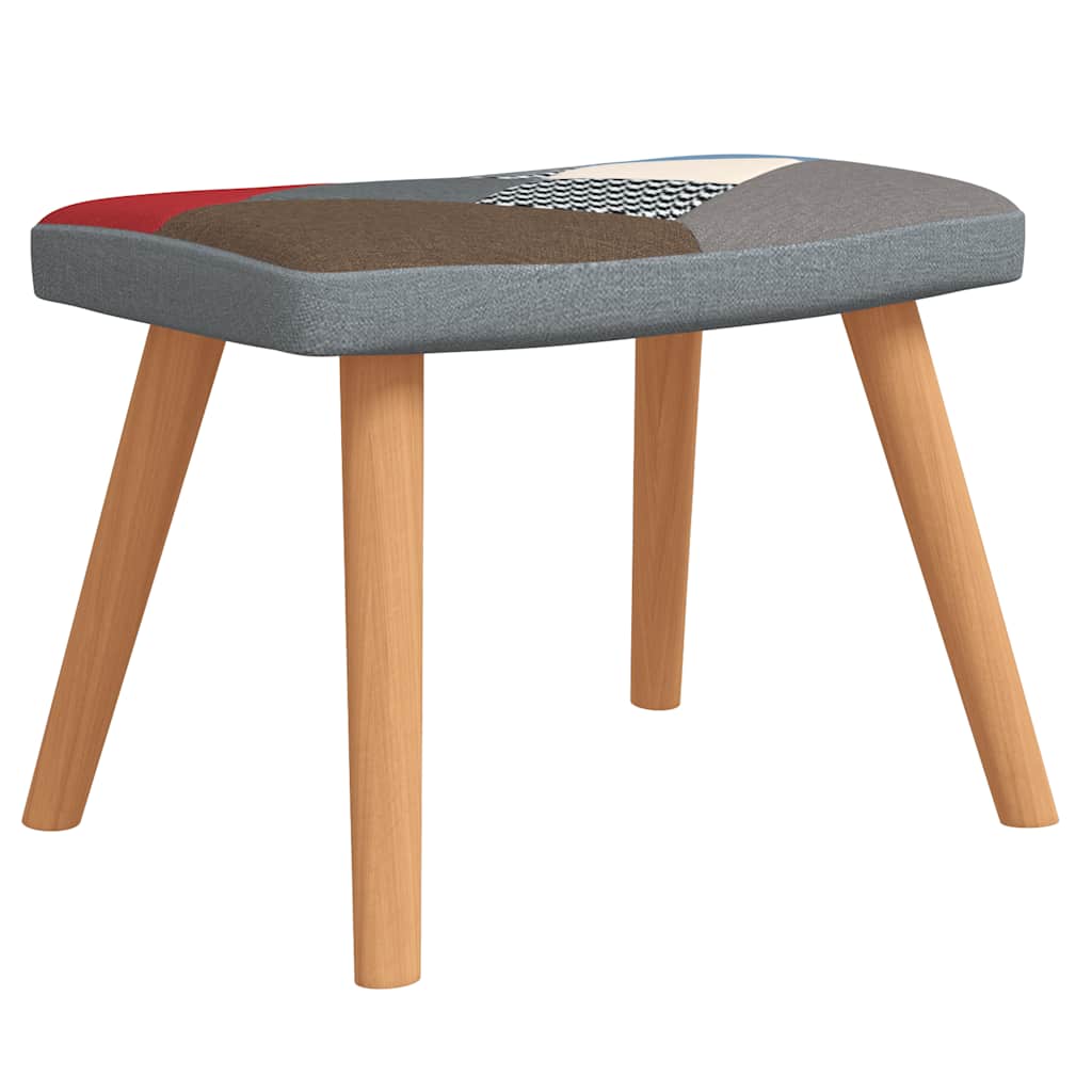 Relaxsessel mit Hocker Patchwork Stoff