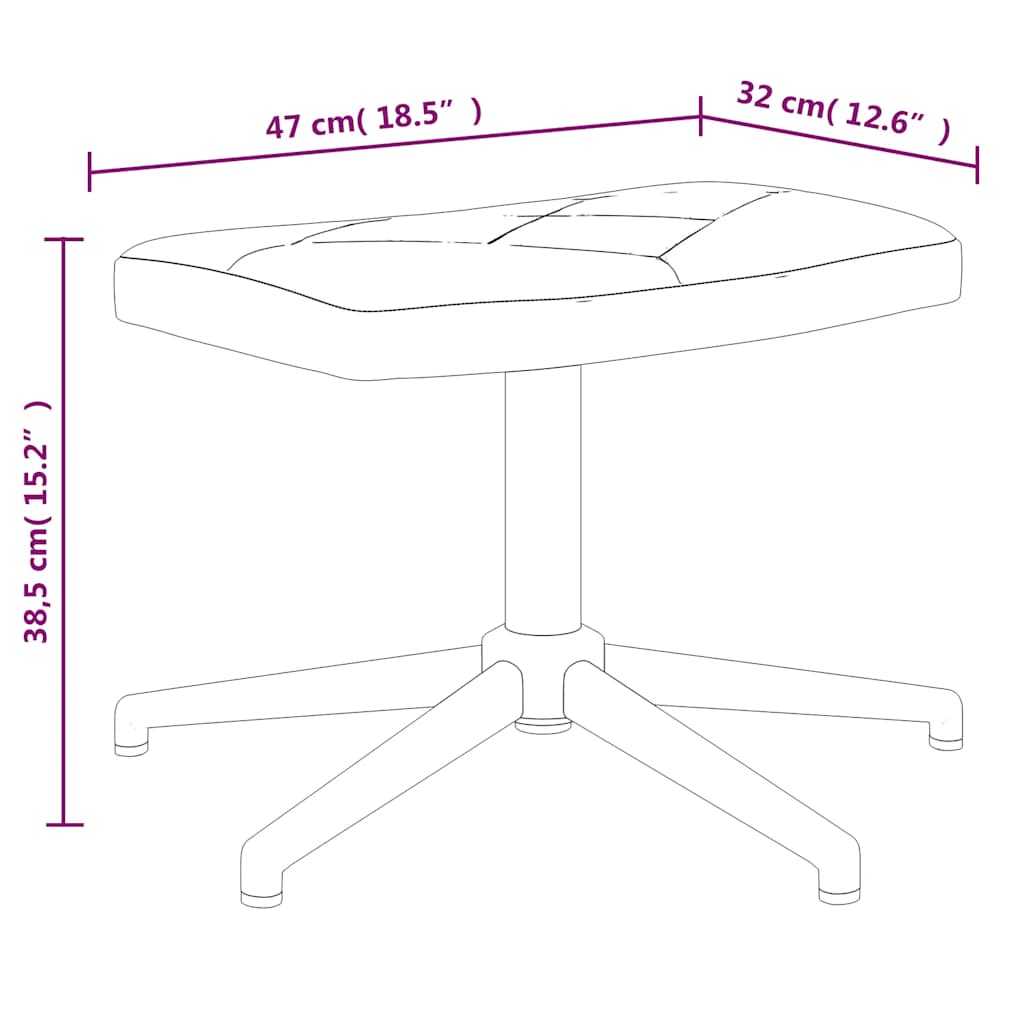 Relaxsessel mit Hocker Patchwork Stoff