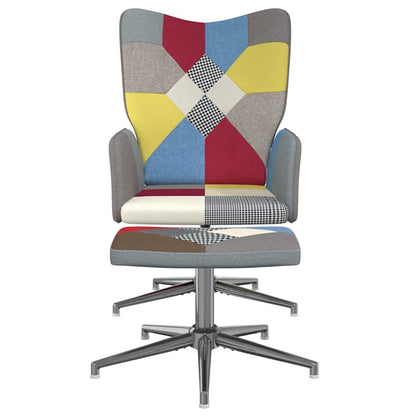 Relaxsessel mit Hocker Patchwork Stoff