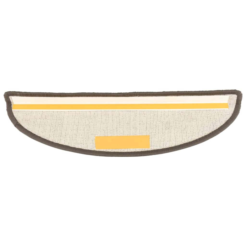 Stufenmatten 15 Stk. 56x17x3 cm Grau Halbrund