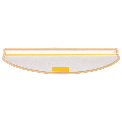 Stufenmatten 15 Stk. 65x21x4 cm Creme Halbrund Groß