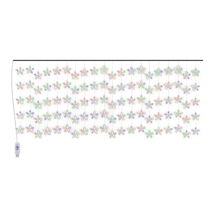LED Sternenvorhang Lichterkette 500 LED Bunt 8 Funktionen