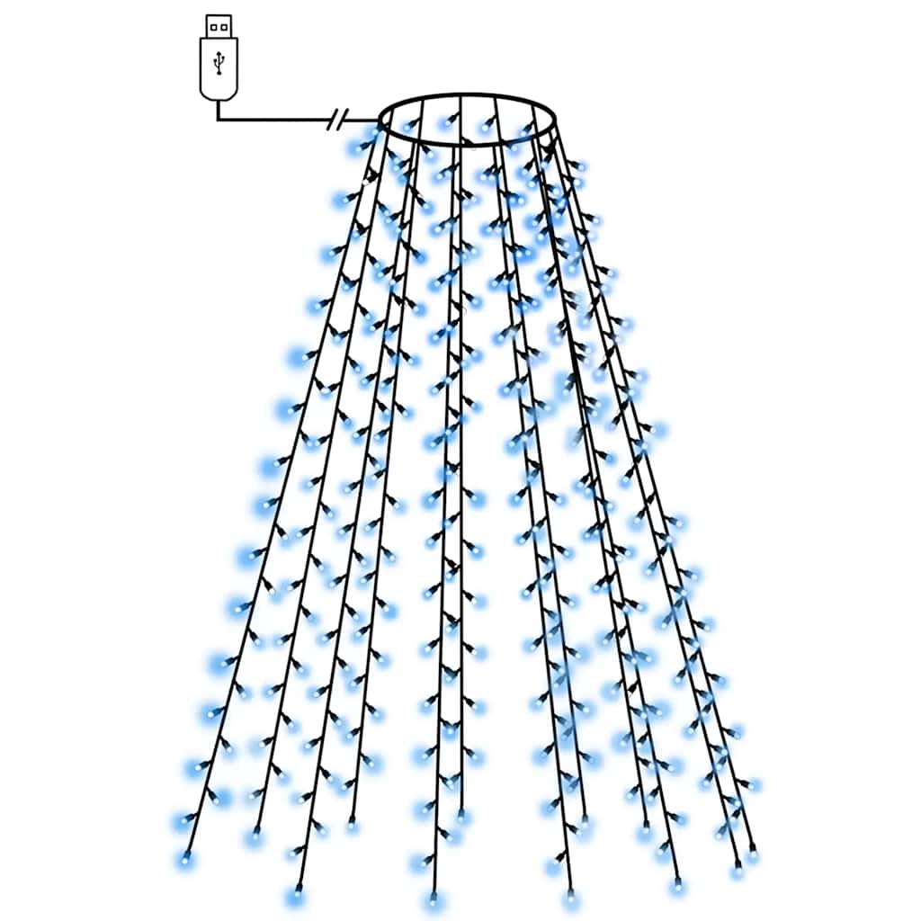 Weihnachtsbaum-Lichternetz mit 180 LEDs Blau 180 cm