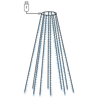 Weihnachtsbaum-Lichternetz mit 400 LEDs Blau 400 cm