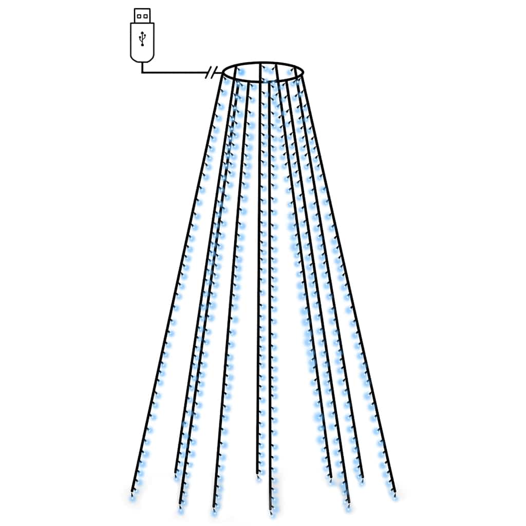 Weihnachtsbaum-Beleuchtung 500 LEDs Blau 500 cm