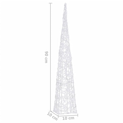 LED-Leuchtkegel Acryl Deko Mehrfarbig 90 cm