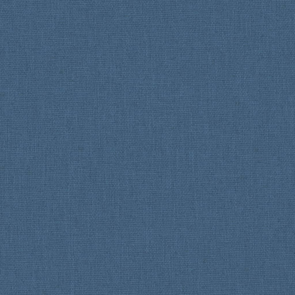 Baby-Laufstall mit Matratze Marineblau Leinenstoff