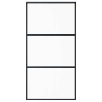 Schiebetür ESG-Glas und Aluminium 102x205 cm Schwarz