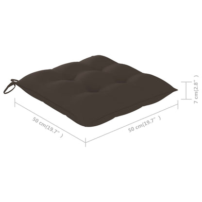 Stapelbare Gartenstühle mit Kissen 8 Stk. Massivholz Teak