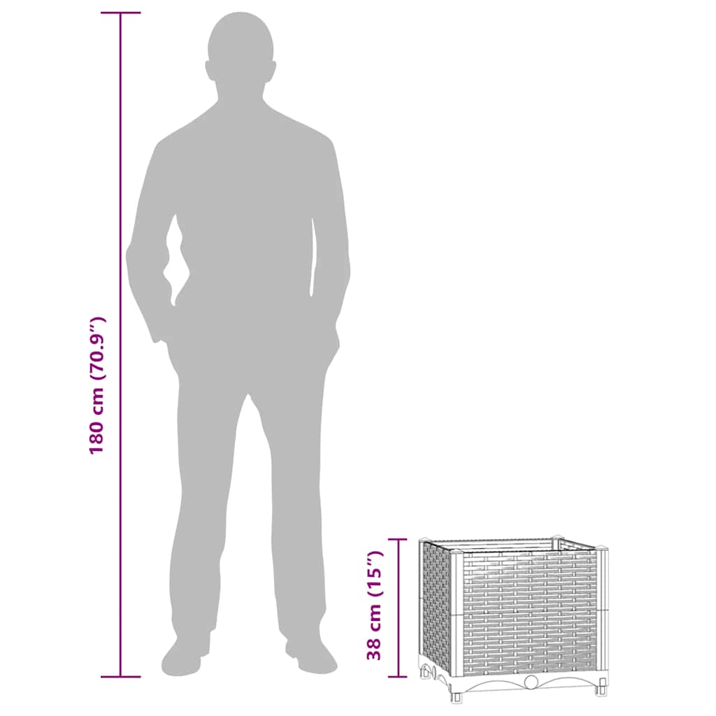 Hochbeet 40 x 40 x 38 cm Polypropylen