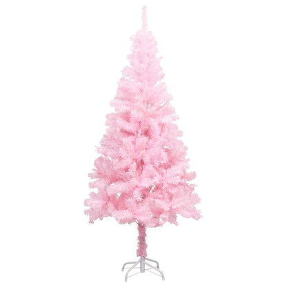 Künstlicher Weihnachtsbaum mit Beleuchtung & Kugeln Rosa 150cm