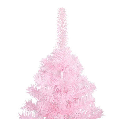 Künstlicher Weihnachtsbaum mit Beleuchtung & Kugeln Rosa 150cm