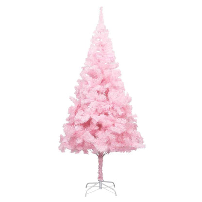 Künstlicher Weihnachtsbaum mit Beleuchtung & Kugeln Rosa 210cm