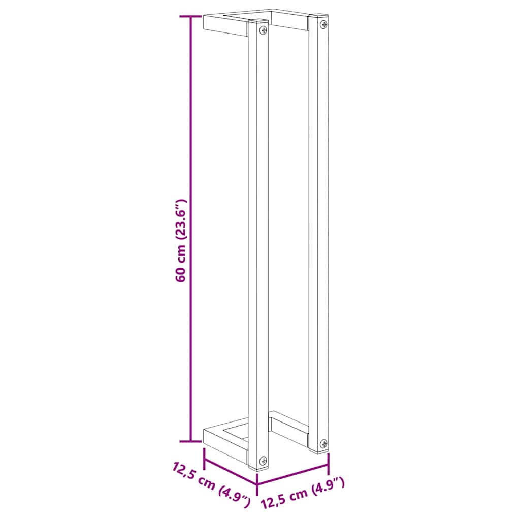 Handtuchständer Weiß 12,5x12,5x60 cm Stahl
