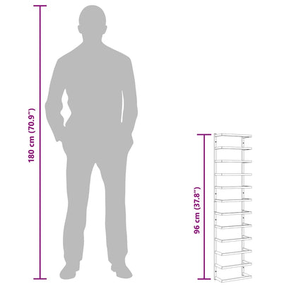 Handtuchständer Weiß 24x12x96 cm Stahl