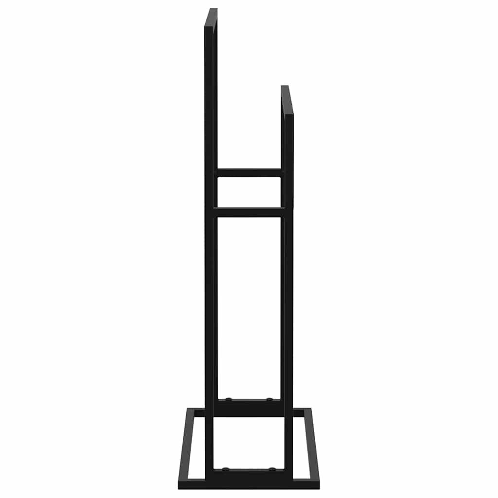 Handtuchhalter Freistehend Schwarz 48x24x78,5 cm Eisen