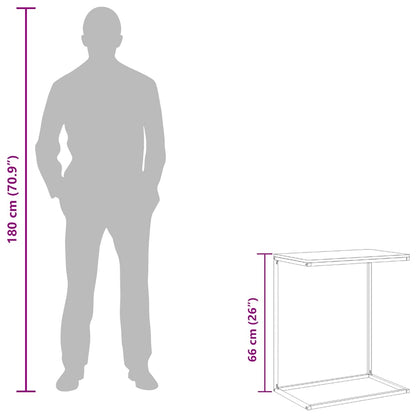 Beistelltisch Schwarz 55x35x66 cm Holzwerkstoff