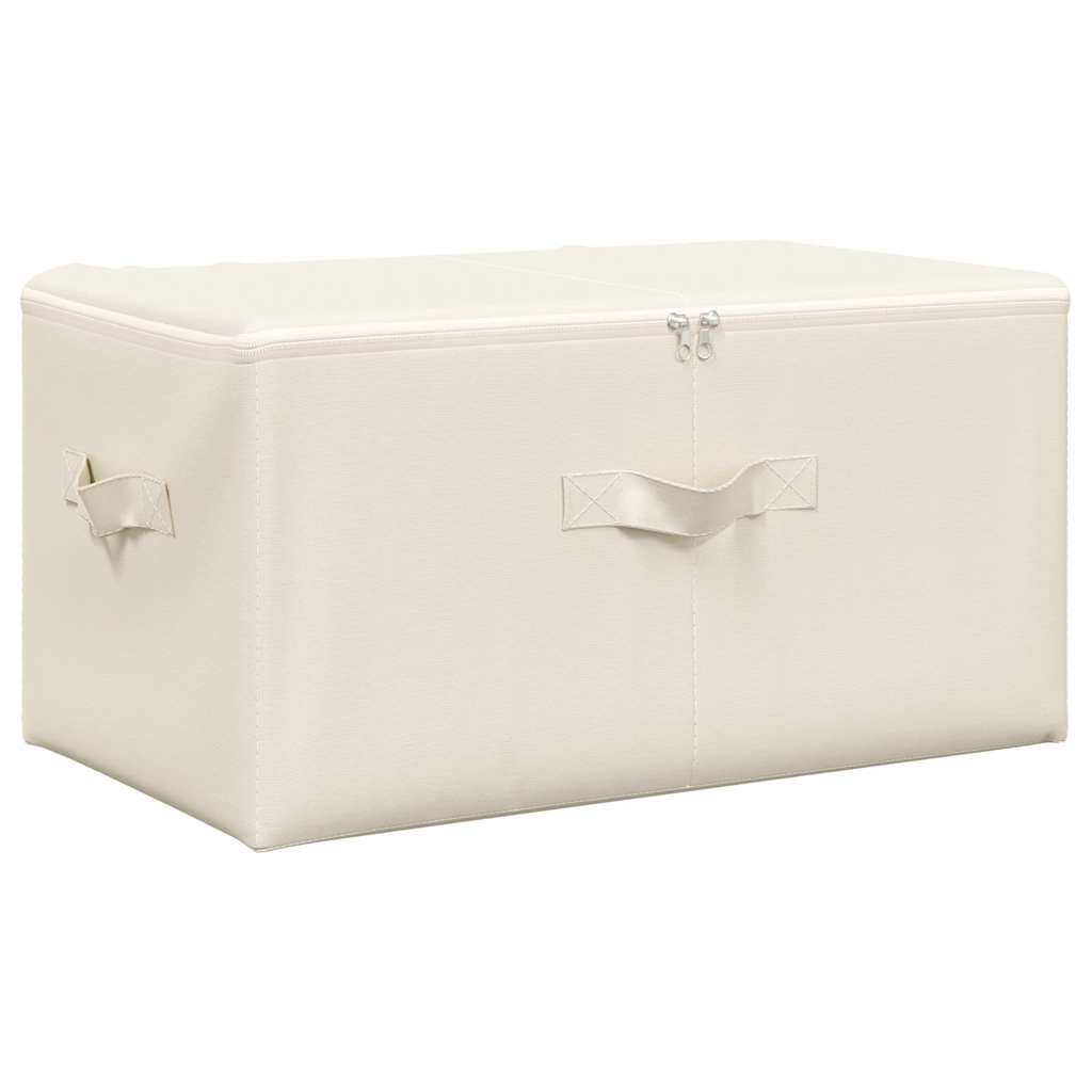 Aufbewahrungsboxen 2 Stk. Stoff 43x34x23 cm Creme