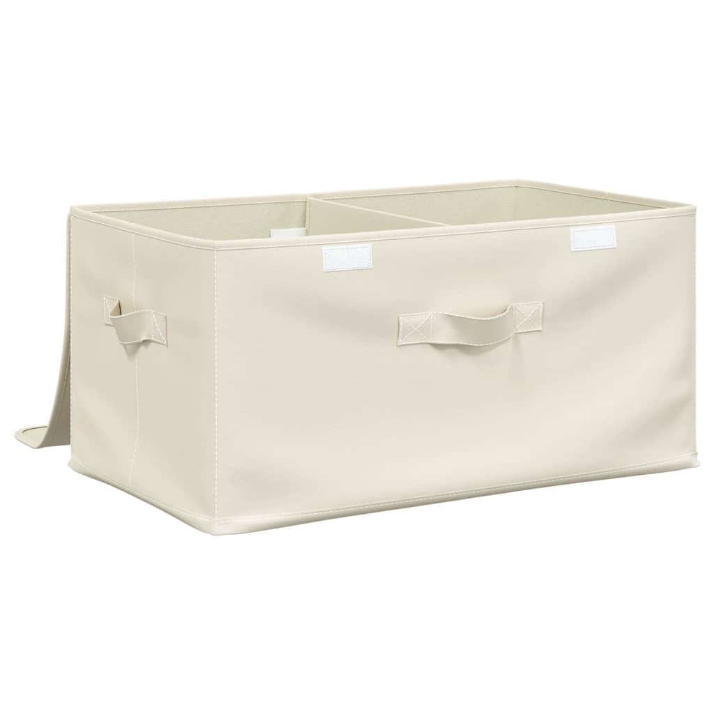 Aufbewahrungsboxen 2 Stk. Stoff 43x34x23 cm Creme