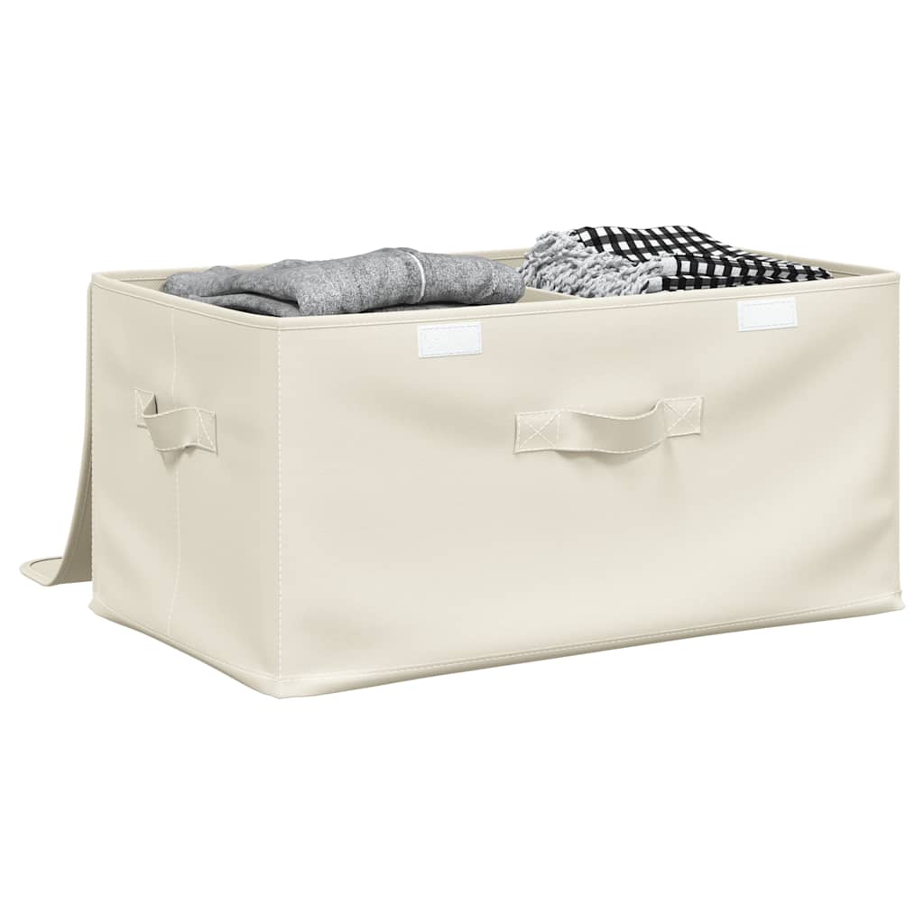 Aufbewahrungsbox Stoff 50x30x25 cm Creme