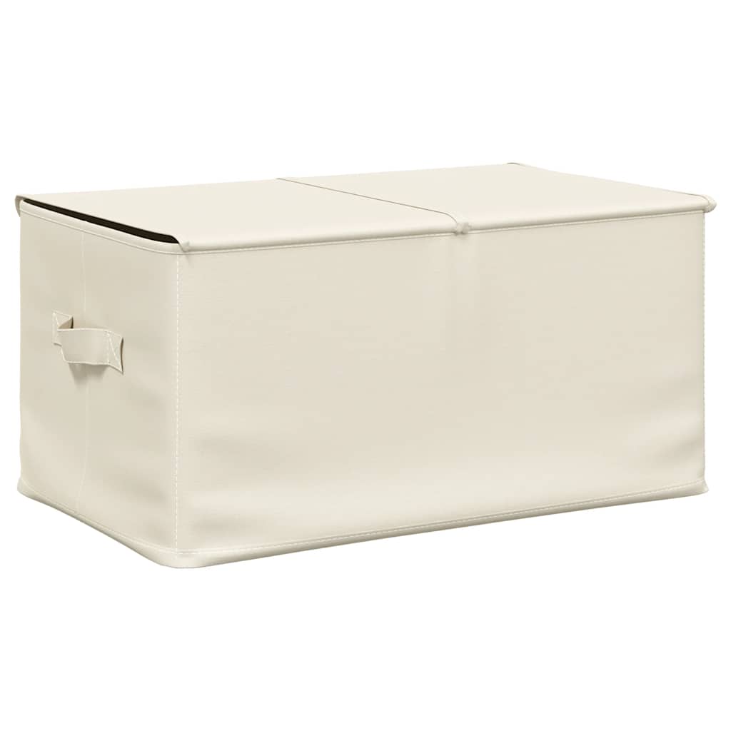 Aufbewahrungsbox Stoff 50x30x25 cm Creme