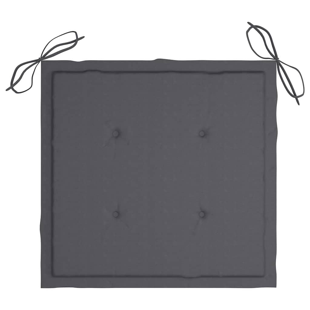 6 Stk. Gartenstühle mit Kissen Massivholz Teak