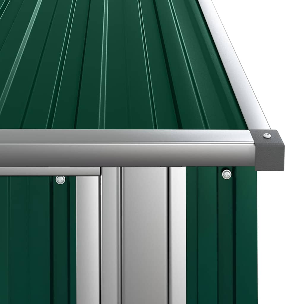 Gartenhaus Grün 118,5x97x209,5 cm Verzinkter Stahl