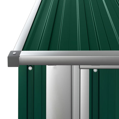 Gartenhaus Grün 180,5x97x209,5 cm Verzinkter Stahl