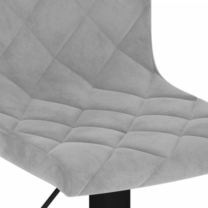 Barhocker 2 Stk. Hellgrau Samt