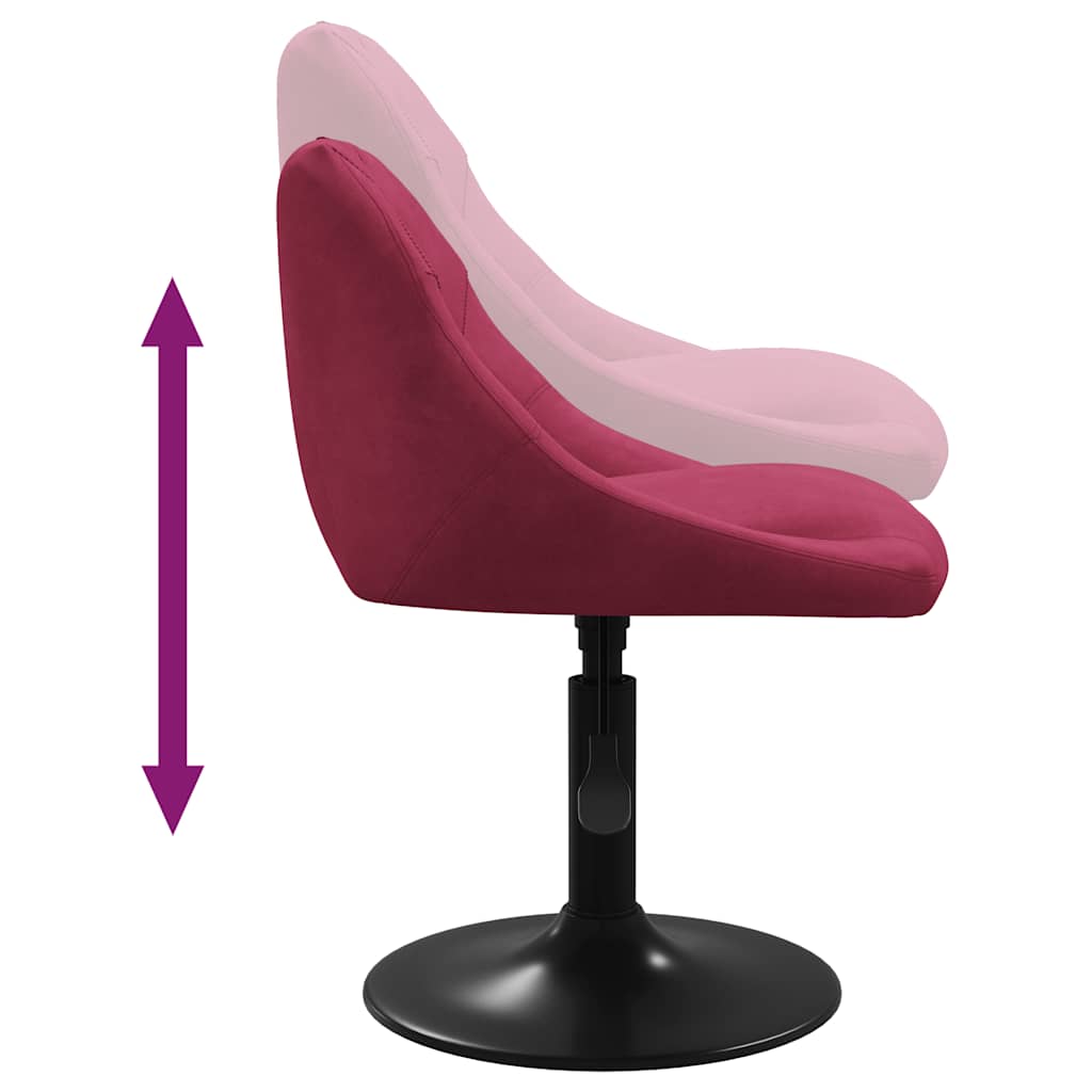 Esszimmerstühle 2 Stk. Drehbar Weinrot Samt