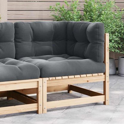 Garten-Ecksofa mit Kissen Massivholz Kiefer