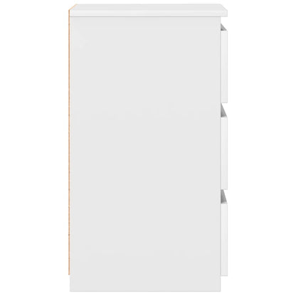 Nachttische 2 Stk. Weiß 40x35x62,5 cm Holzwerkstoff