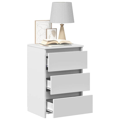 Nachttische 2 Stk. Weiß 40x35x62,5 cm Holzwerkstoff