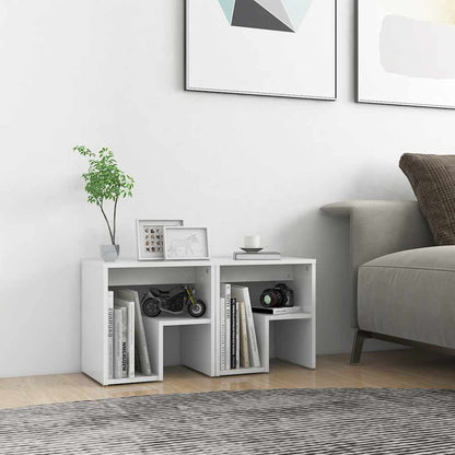 Nachttische 2 Stk. Weiß 40x30x40 cm Holzwerkstoff