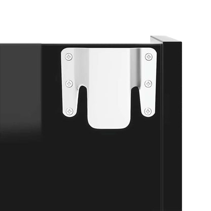 Wand-Schuhschränke 4 Stk. Hochglanz-Schwarz 60x18x60 cm