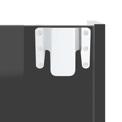 Wand-Schuhschränke 4 Stk. Hochglanz-Grau 60x18x60cm