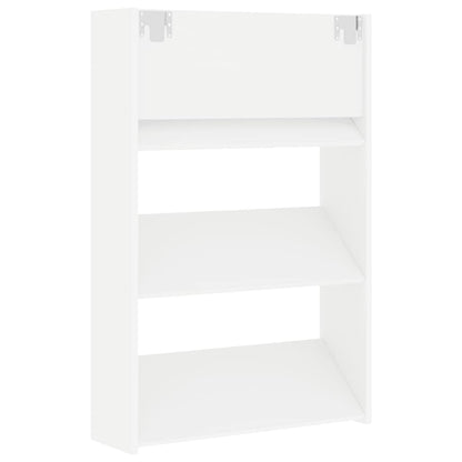 Wand-Schuhschrank Weiß 60x18x90 cm Holzwerkstoff