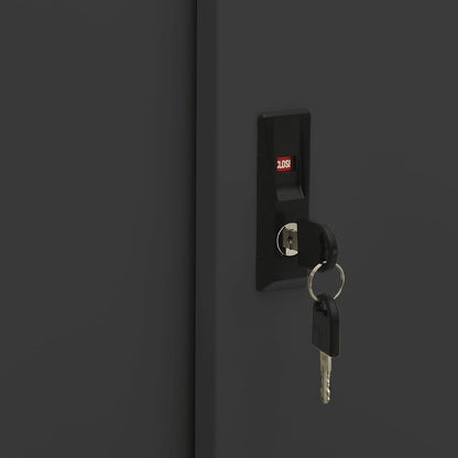 Büroschrank mit Schiebetür Anthrazit 90x40x90 cm Stahl