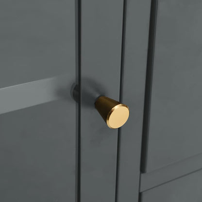 Sideboard Anthrazit 75x35x70 cm Stahl und Hartglas