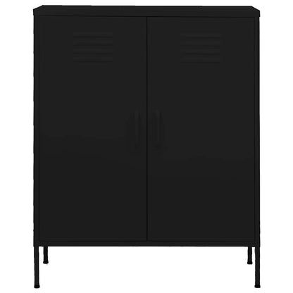 Lagerschrank Schwarz 80x35x101,5 cm Stahl