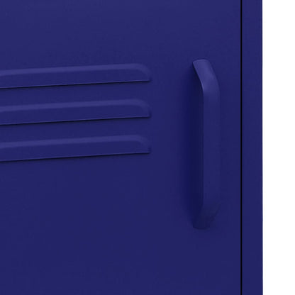 Nachttisch Marineblau 35x35x51 cm Stahl