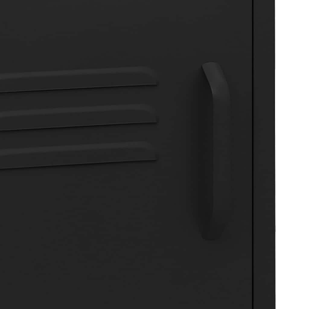 Nachttisch Schwarz 35x35x51 cm Stahl