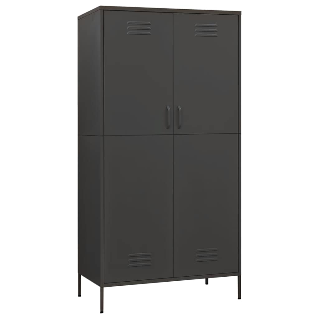 Kleiderschrank Anthrazit 90x50x180 cm Stahl