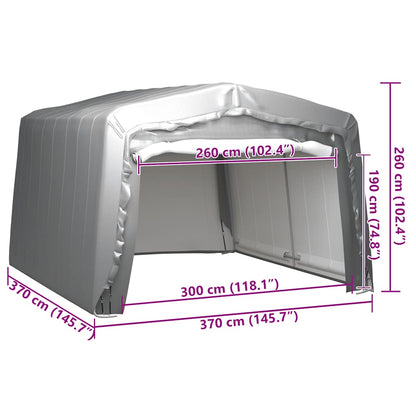 Lagerzelt 370x370 cm Stahl Grau