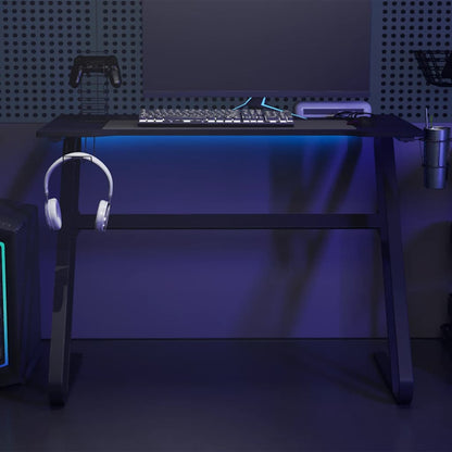 Gaming-Schreibtisch mit ZZ-Gestell Schwarz 110x60x75 cm