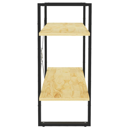 Bücherregal 2 Böden 80x30x70 cm Massivholz Kiefer