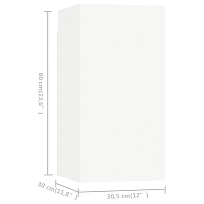 4-tlg. TV-Schrank-Set Weiß Holzwerkstoff