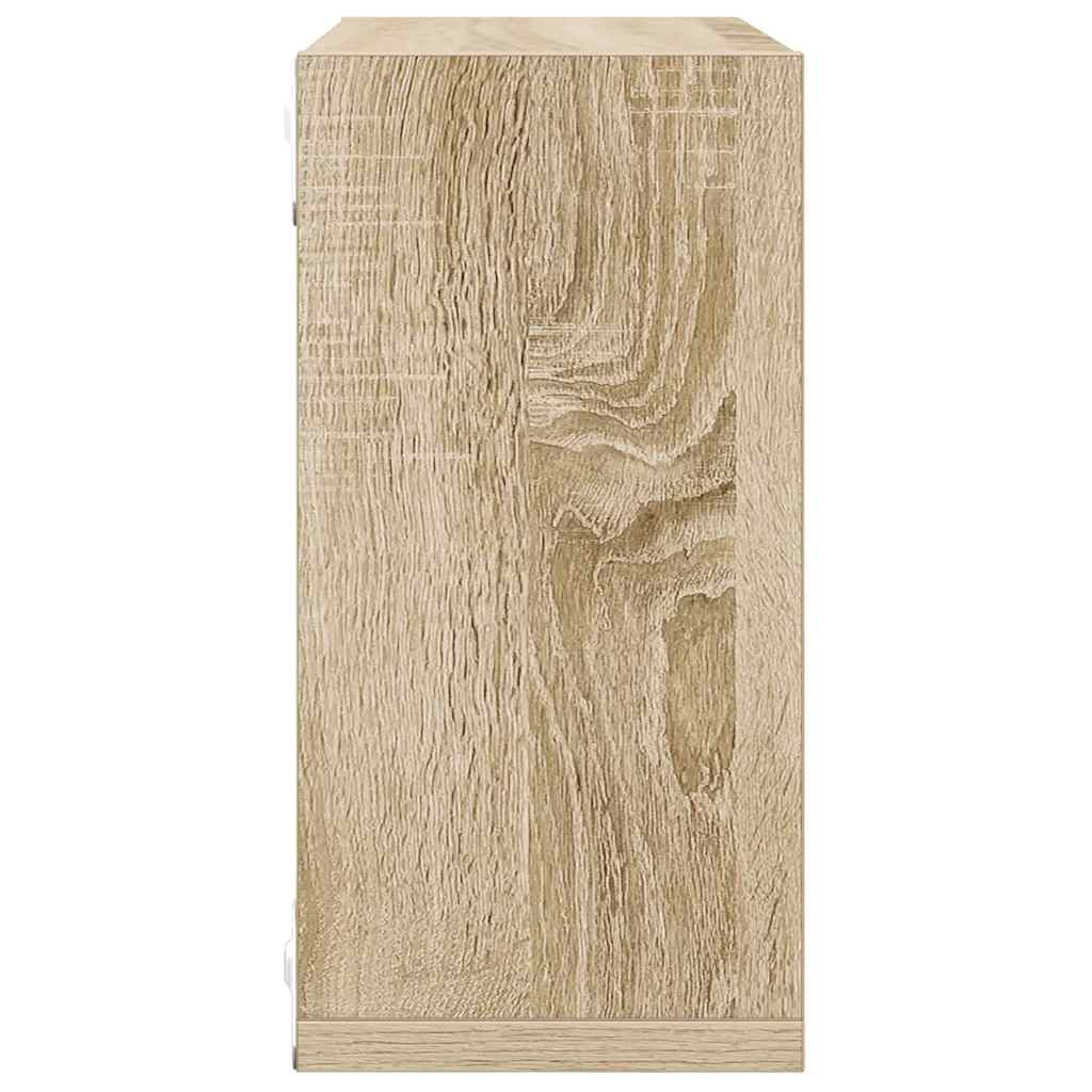 Würfelregale 4 Stk. Sonoma-Eiche 30x15x30 cm