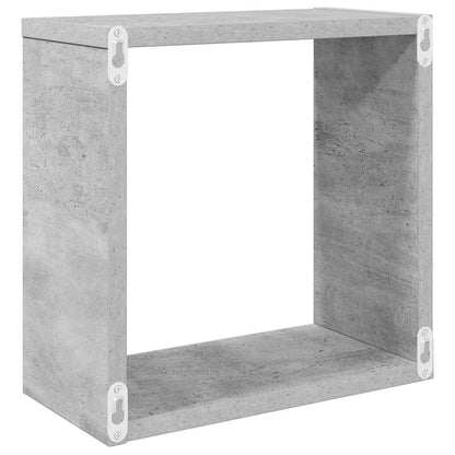 Würfelregale 2 Stk. Betongrau 30x15x30 cm