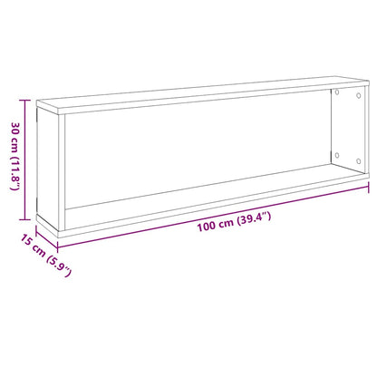 Würfelregale 4 Stk. Weiß 100x15x30 cm Holzwerkstoff